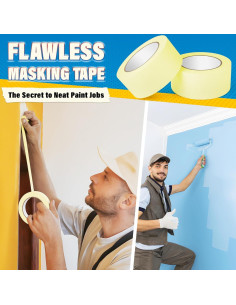 Cinta de Enmascarar DIYSELF 3 Rollos 5cm x 55m Removible 2