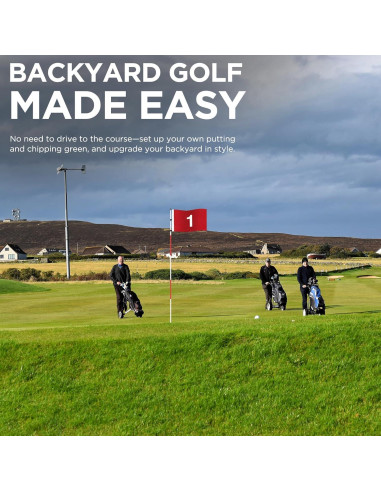 Bandera de Golf KINGTOP 1.83m Portátil con Taza de Agujero