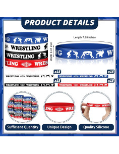 Pulseras de Silicona de Lucha Quelay - 100 Pcs, 20.19 cm 2