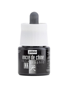 Tinta India Pebeo Graphic 45 ml Negra - Fluida y Satinada