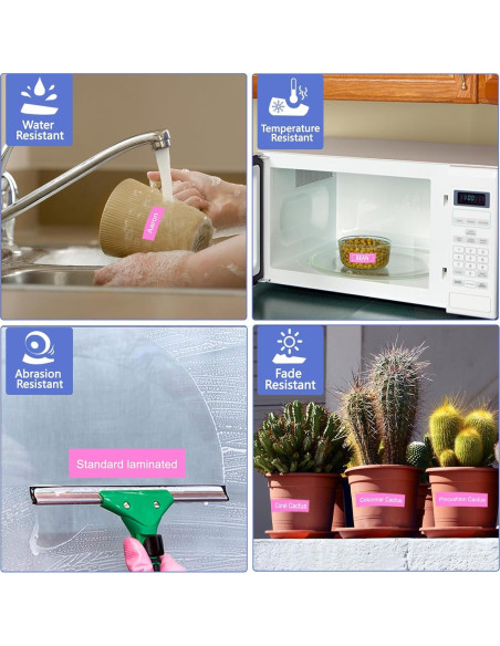 Cinta de Etiqueta Laminada Greencycle TZe-MQP35 12mm Rosa Berry