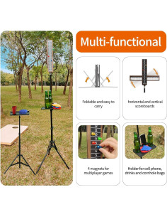 Tablero de Puntuación Cornhole AIWEILUCK 2 Sets con Soporte 2