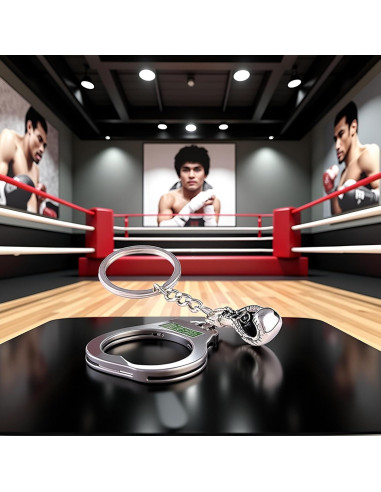 Llavero Guante de Boxeo Plateado GANPUB - Aleación de Zinc