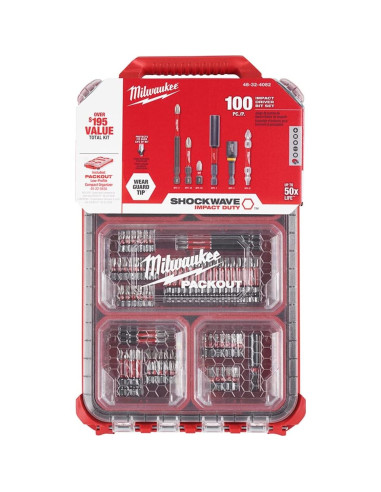 Conjunto de Puntas para Destornillador Milwaukee 100 Piezas