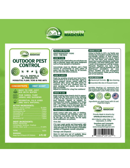 Pulverizador de Manguera Magician de Mosquitos 946 ml - Menta