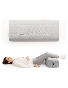 Almohada Bolster de Yoga ZonLi 66x28x18cm Algodón Gris