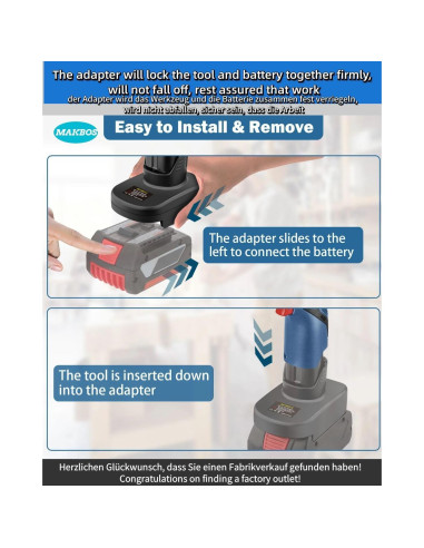 Adaptador de Batería 18V a 12V Bosch - MAKBOS