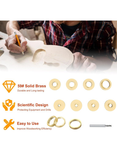 Juego de Guías de Plantilla de Router BOZXYE 11 Piezas