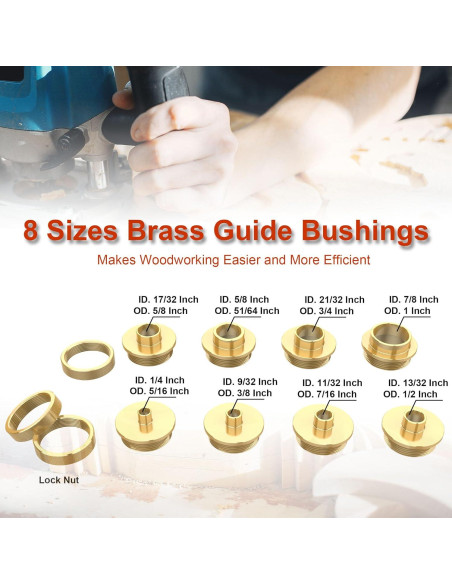 Juego de Guías de Plantilla de Router BOZXYE 11 Piezas