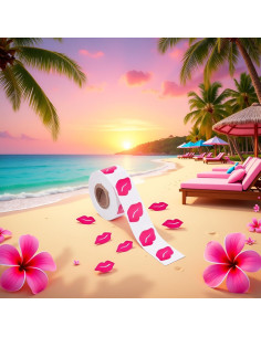 Calcomanías de Bronceado Rosa PurYupearl - 500 Piezas Removibles 2