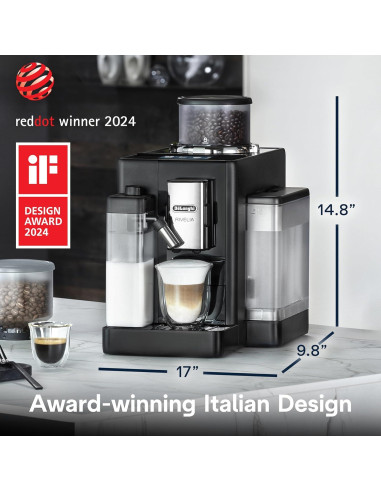 Cafetera Espresso Automática De'Longhi Rivelia 120V Negro