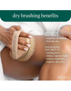 Cepillo Corporal Seco EcoTools + Exfoliante Silicona Verde 2