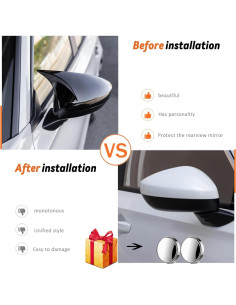 Cubierta de Espejo Lateral AULESSE para Civic 2022-2025 Negro 2