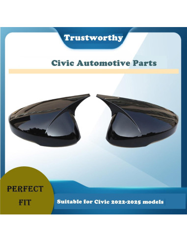 Cubierta de Espejo Lateral AULESSE para Civic 2022-2025 Negro