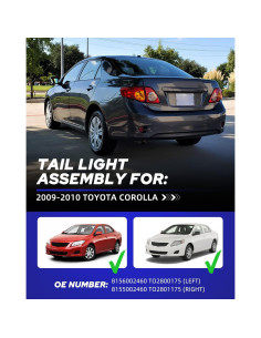 Ensamblaje de Luces Traseras AUTOONE para Toyota Corolla 2009-2010 2