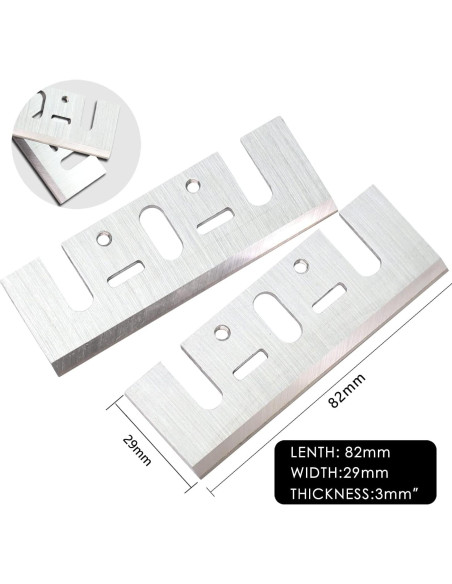 Cuchillas de cepillo TCT Asieg Tool 82x29mm Juego de 2