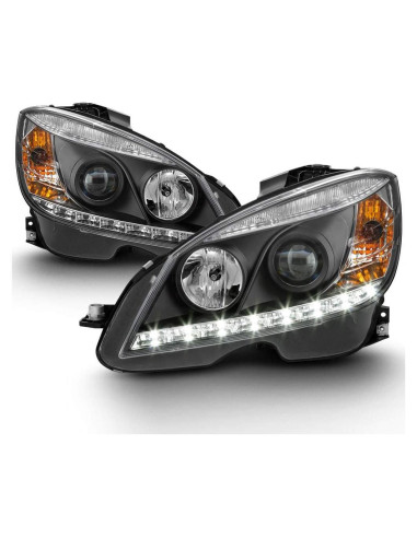 Faro Proyector LED Negro ACANII para Mercedes Benz W204 2008-2011