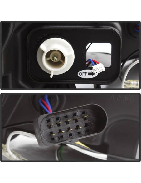 Faro Proyector LED Negro ACANII para Mercedes Benz W204 2008-2011