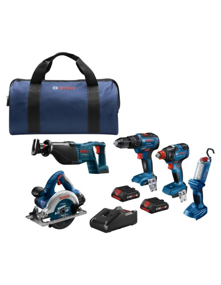 Kit de 5 Herramientas Bosch GXL18V-501B25 18V con Baterías