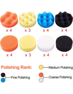 Kit de Almohadillas de Pulido SIQUK 38 Piezas 7.62 cm 2