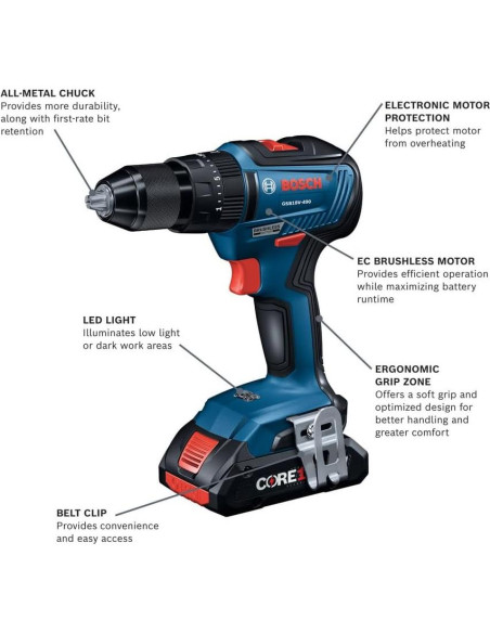 Kit de 5 Herramientas Bosch GXL18V-501B25 18V con Baterías