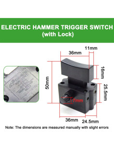 Interruptor de Gatillo Fielect para Martillo Eléctrico 180 2