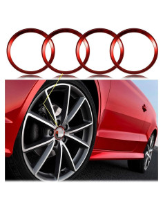 Anillo Decorativo Central de Rueda x xotic tech Rojo 63mm