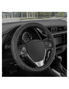 Cubierta de Volante Motor Trend GripDrive Pro Negra 34-37 cm