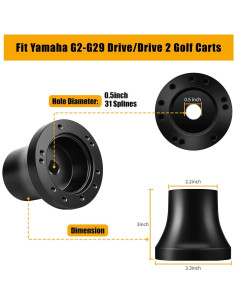 Adaptador de Eje de Volante MOSNAI para Carritos de Golf Yamaha 2