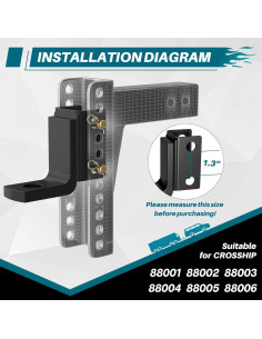 Soporte de enganche ajustable CROSSHIP MYUSQCR034 2268 kg 2
