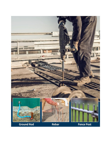 Adaptador Conductor Varilla Tierra Firecore SDS-Plus 170mm