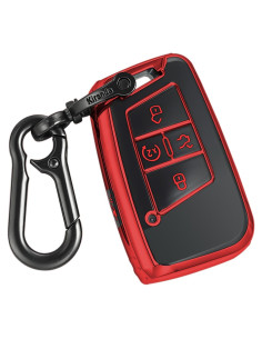 Funda de Llave Volkswagen Kirsnda Rojo TPU 5 Botones