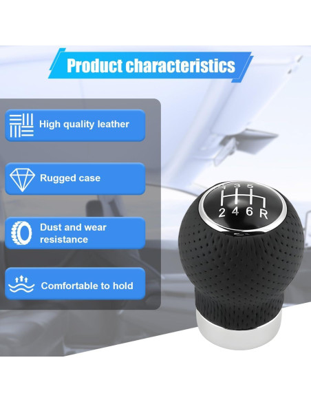 Perilla de Cambio ZIMISI 6 Velocidades Universal Auto Negro