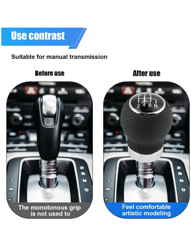 Perilla de Cambio ZIMISI 6 Velocidades Universal Auto Negro