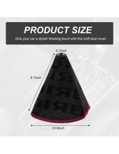 Cubierta de Botón de Cambio de Marchas SHMZK Negra 27x22 cm 2