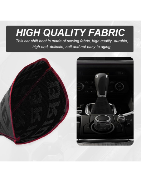 Cubierta de Botón de Cambio de Marchas SHMZK Negra 27x22 cm