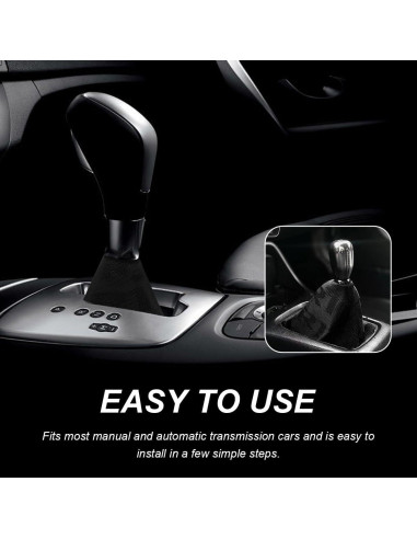 Cubierta de Botón de Cambio de Marchas SHMZK Negra 27x22 cm