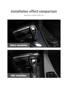 Cubierta de Pomo de Cambio SHSBSCAR Fibra de Carbono para BMW 2