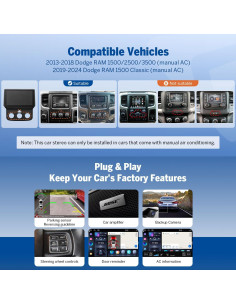 Estéreo de Coche Eonon DGRMX6 Android 14 para Dodge RAM 2013-2018 2