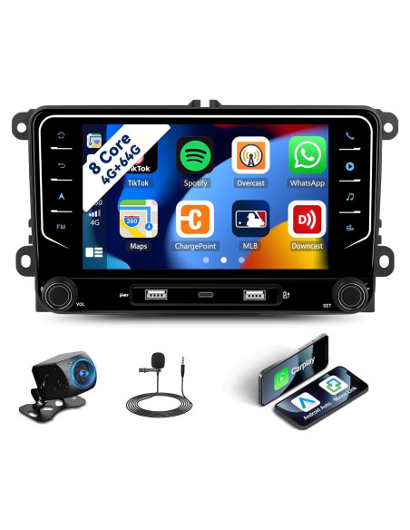 Radio Estéreo Android 7" UNITOPSCI para VW 4G+64G 8 Núcleos