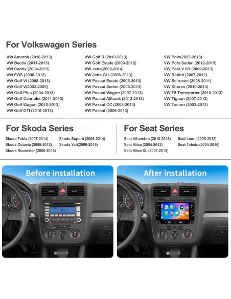 Radio Estéreo Android 7" UNITOPSCI para VW 4G+64G 8 Núcleos