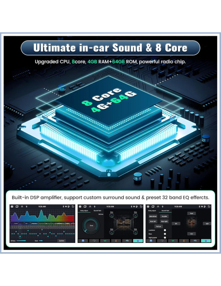 Radio Estéreo Android 7" UNITOPSCI para VW 4G+64G 8 Núcleos