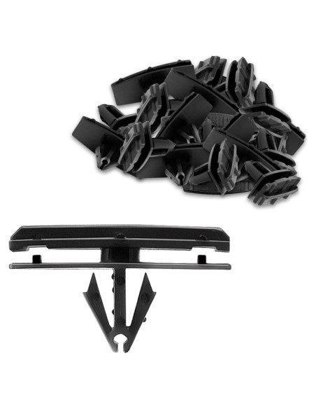 30 Clips de Aleta de Guardabarros AICEL - Nylon Negro 12mm