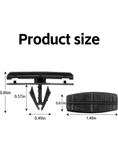 30 Clips de Aleta de Guardabarros AICEL - Nylon Negro 12mm 2