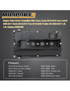 Cubierta de Válvula de Motor MILIPARTS para Chevy Cruze 2010-2016 2