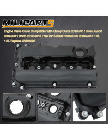 Cubierta de Válvula de Motor MILIPARTS para Chevy Cruze 2010-2016