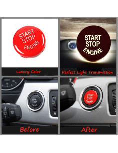 Botón de Inicio y Parada Rojo Jaronx para BMW Serie 1 3 5 6 X1 X3 X5 X6 2