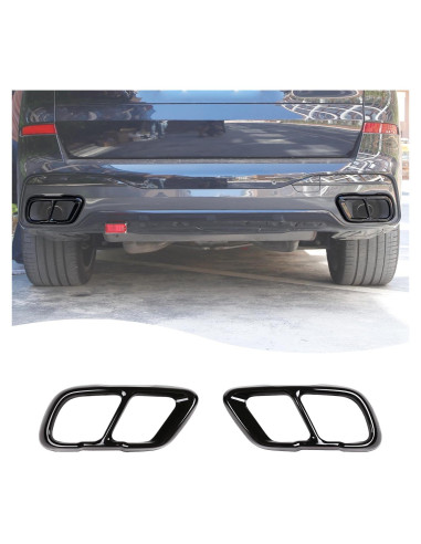 Cubierta de Escape LLKUANG para BMW X5 X6 X7 2019-2024 Acero Inoxidable