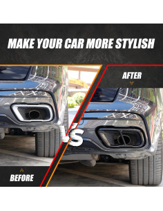 Cubierta de Escape LLKUANG para BMW X5 X6 X7 2019-2024 Acero Inoxidable 2