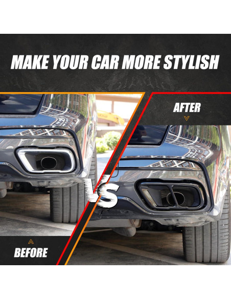 Cubierta de Escape LLKUANG para BMW X5 X6 X7 2019-2024 Acero Inoxidable